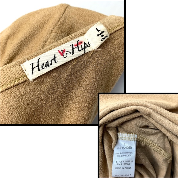 Heart Hips Tan SOFT Short Sleeve Suede-Like Dress - Picture 8 of 8